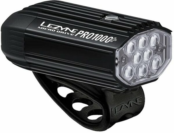 LEZYNE MICRO DRIVE PRO 1000+ FRONT SATIN BLACK