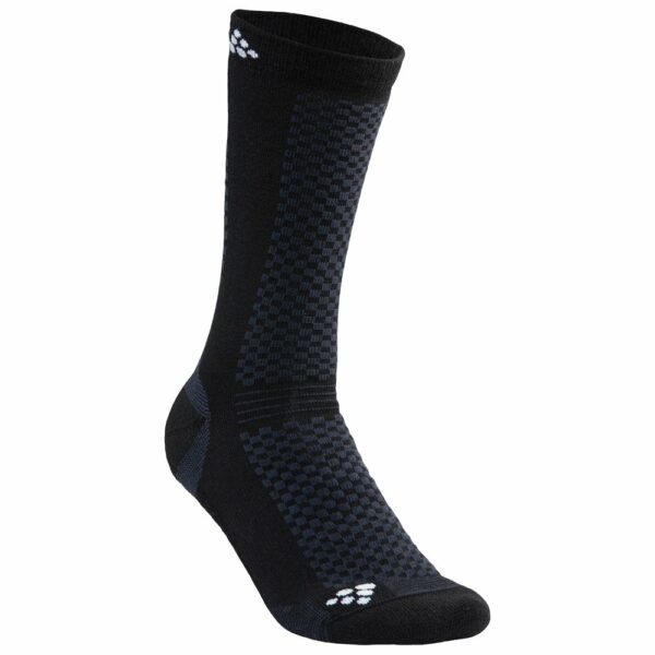 WARM MID 2-PACK SOCK BLACK/WHITE 34/36