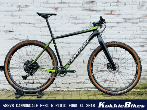 Cannondale F-Si 5 Carbon Rigid Fork Zwart/groen/zilver XL 2018