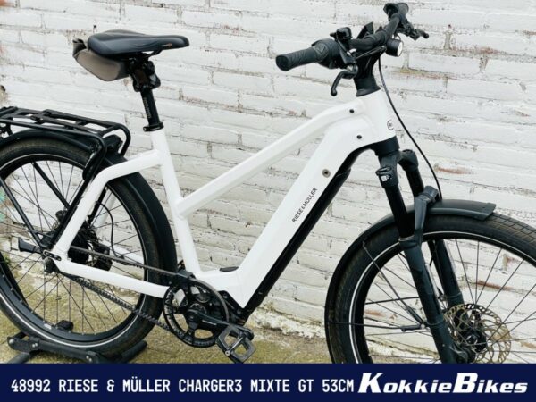 Riese & Müller Charger3 Mixte GT vario kiox 625 wh Mixed Ceramic Whitee 53cm 2022 - Afbeelding 4