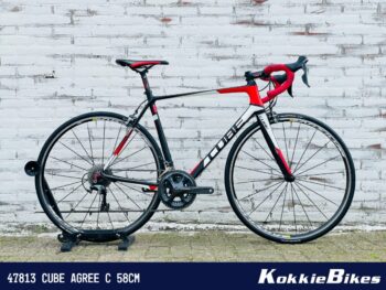 Cube Agree C Zwart/Rood/Wit 58cm