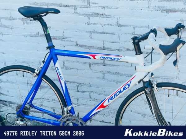 Ridley Triton Wit/Blauw/Rood 59cm 2006 - Afbeelding 4