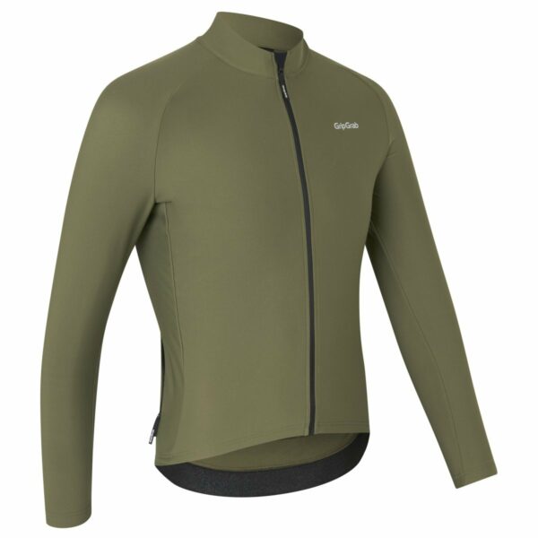 Thermisch ThermaPace-fietsshirt met lange mouwen - Olive Green - M