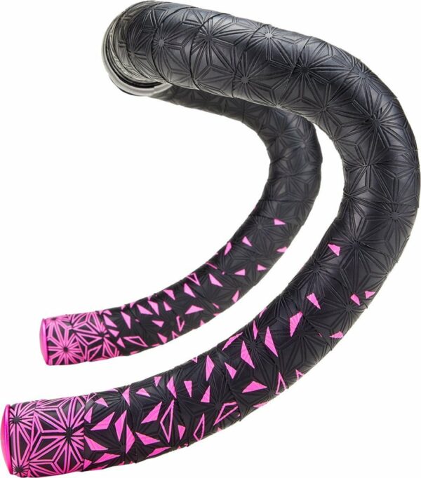 STUURLINT STAR FADE ZWART/NEON ROZE