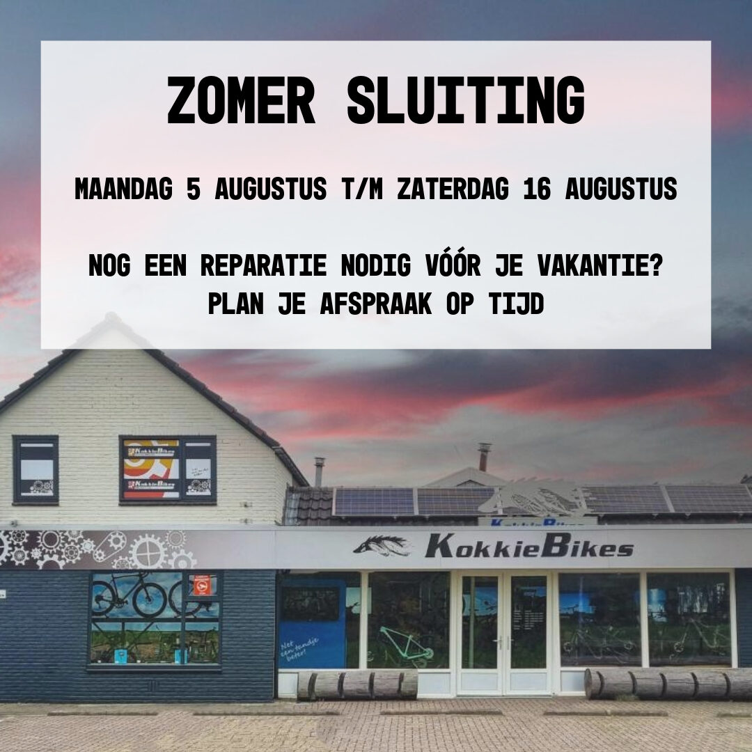 KokkieBikes zomersluiting