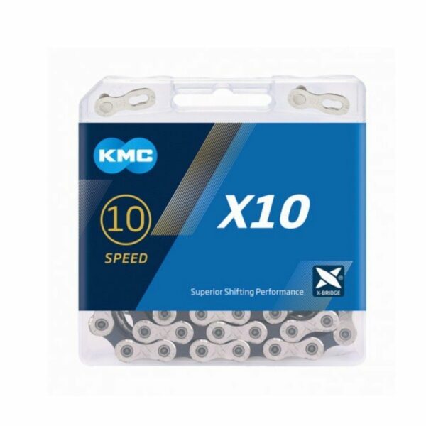 Kmc ketting 10-speed x10 114 links zilver/zwart