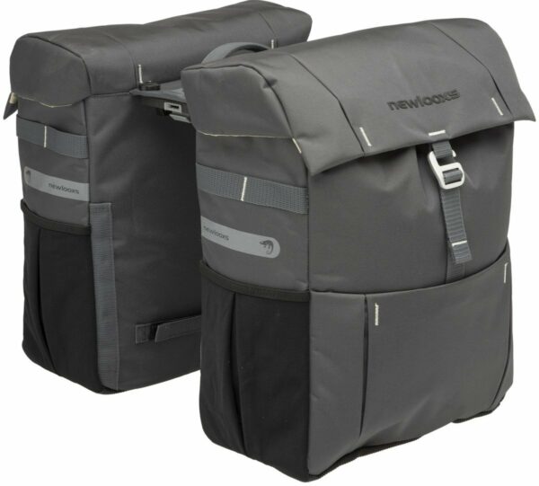 New Looxs fietstas dubbel Vigo grey MIK
