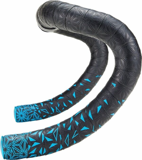 STUURLINT STAR FADE ZWART/NEON BLAUW