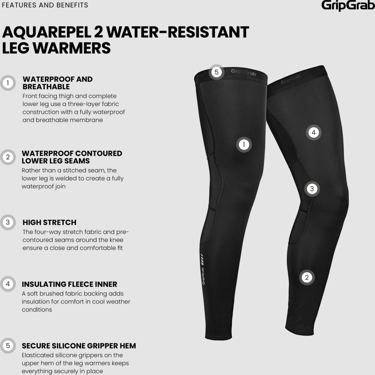 4016 AquaRepel 2 Thermal Leg Warmers, S - Afbeelding 2