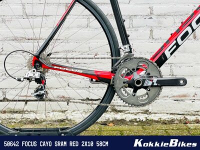 Focus Cayo Sram RED 2x10 Zwart Rood 58cm - Afbeelding 2