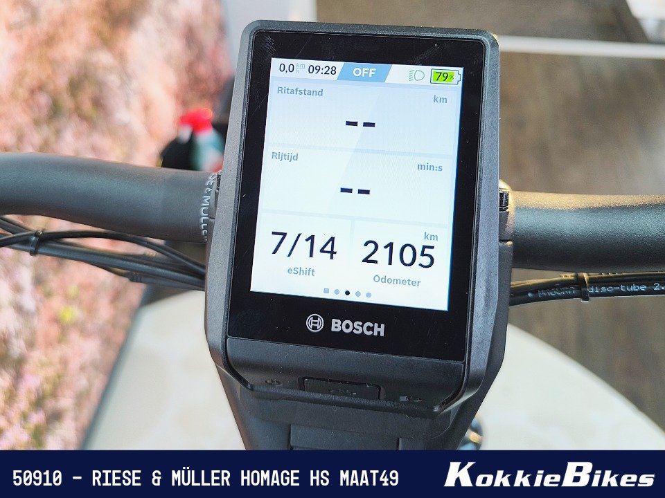 Riese & Müller Homage-GT rohloff 1250Wh HS - 2105km Deepsea Blue Metallic 49cm 2023 - Afbeelding 2