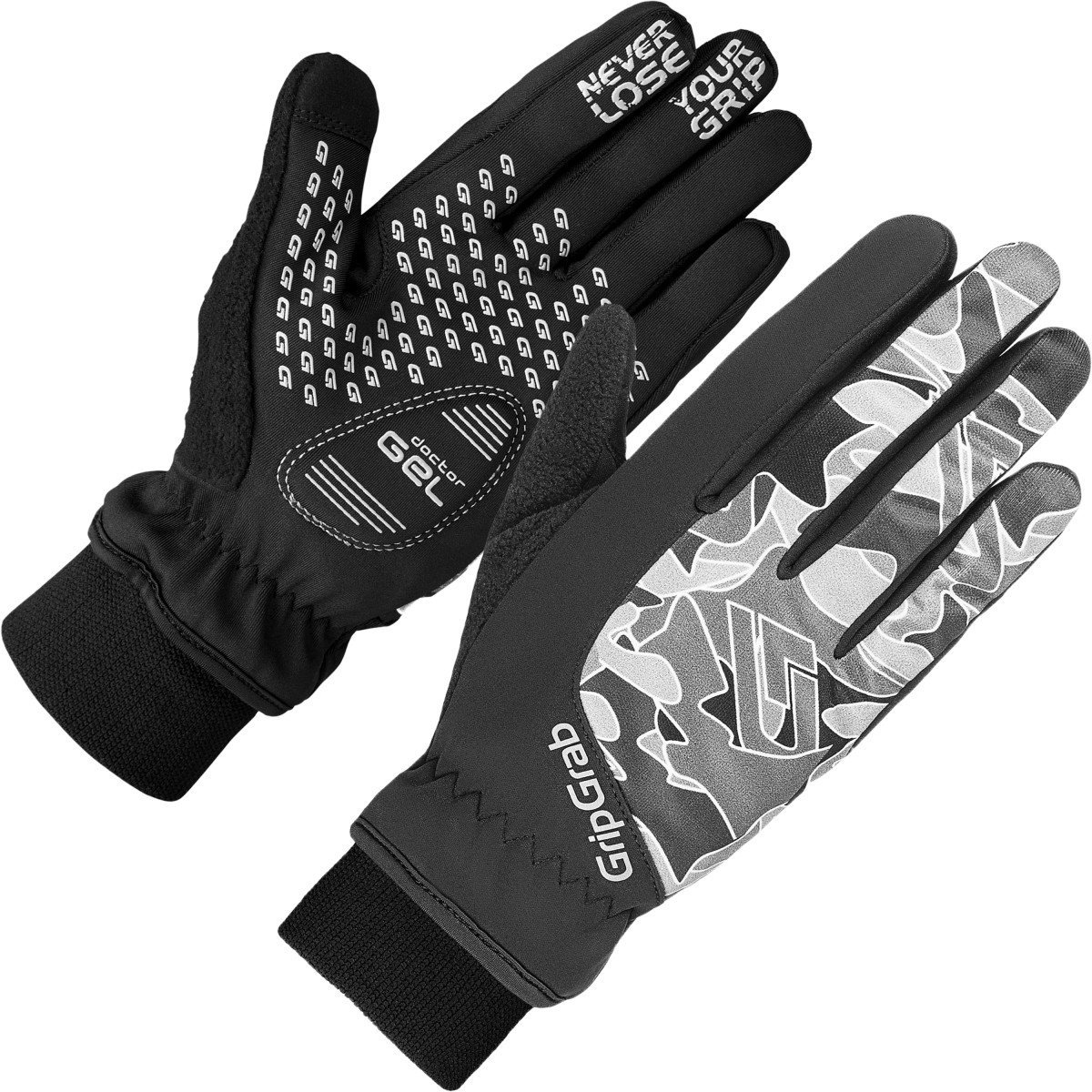 Rebel Youngster Windproof Winter Glove Black/Grey M (6) - Afbeelding 4