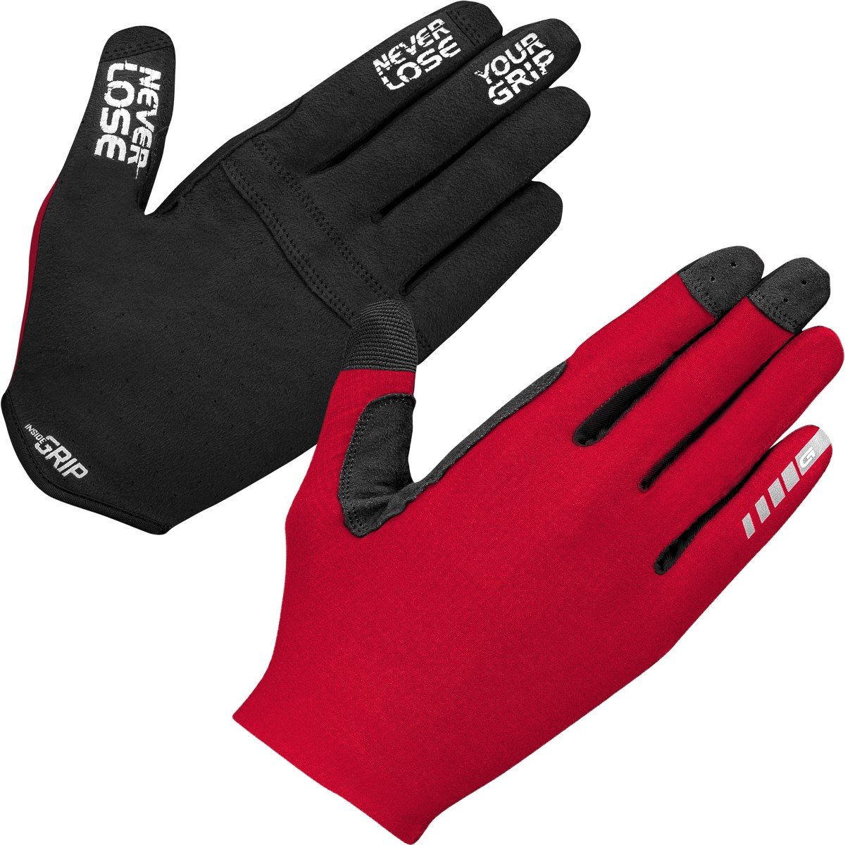 GripGrab Aerolite InsideGrip Long Finger Glove Red L - Afbeelding 2