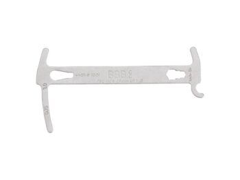 BTL-125 Multi-tool Chainchecker Met Ketting Haak En 5/6/8mm Ringsleutel Zilver