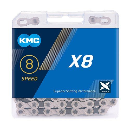 Kmc ketting 8-speed x8 114 links zilver/grijs - Afbeelding 2