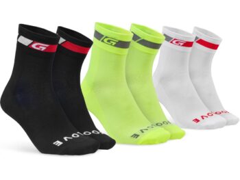 GripGrab Tricolore Regular Cut 3PACK Black/White/Fluo Yellow M