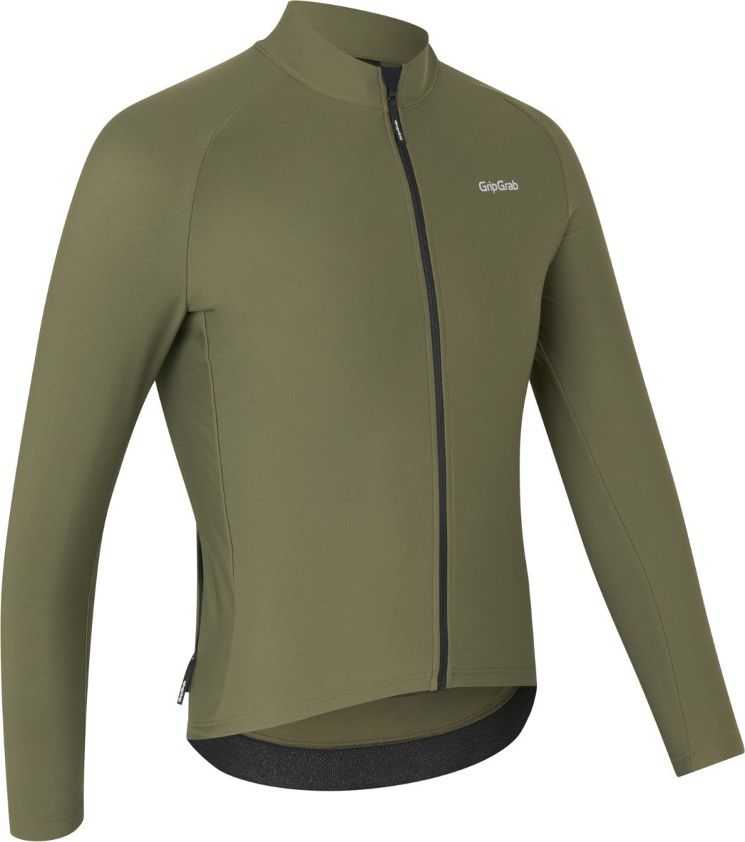 Thermisch ThermaPace-fietsshirt met lange mouwen - Olive Green - M - Afbeelding 2