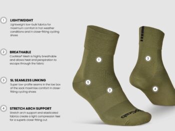 Lightweight SL Regular Cut Zomer Sokken - Olive Green - M/41-44